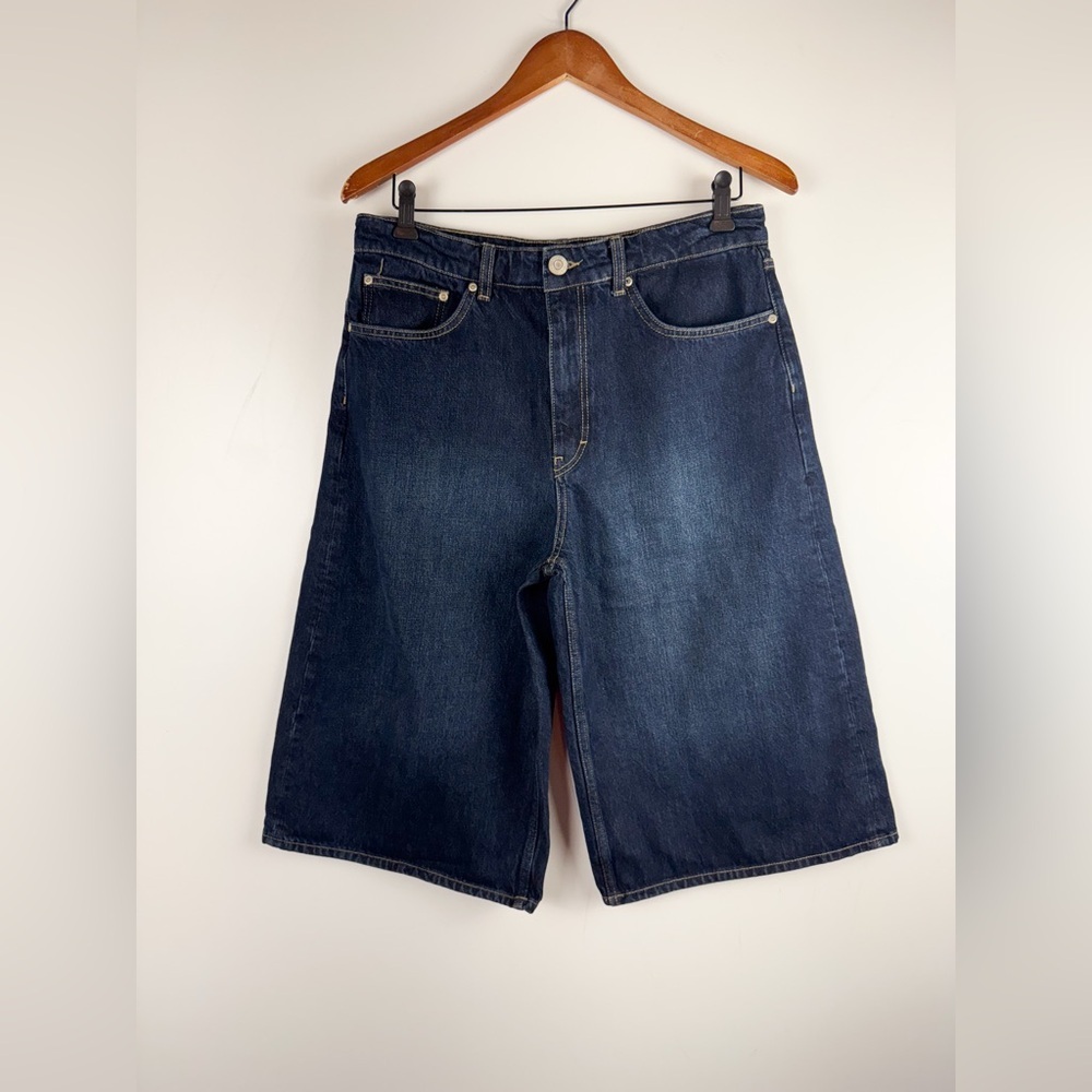 Zara TRF MID-RISE BAGGY DENIM SHORTS